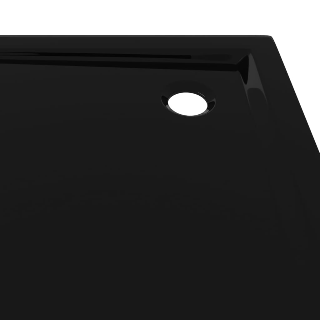 vidaXL szögletes fekete ABS zuhanytálca 80 x 80 cm