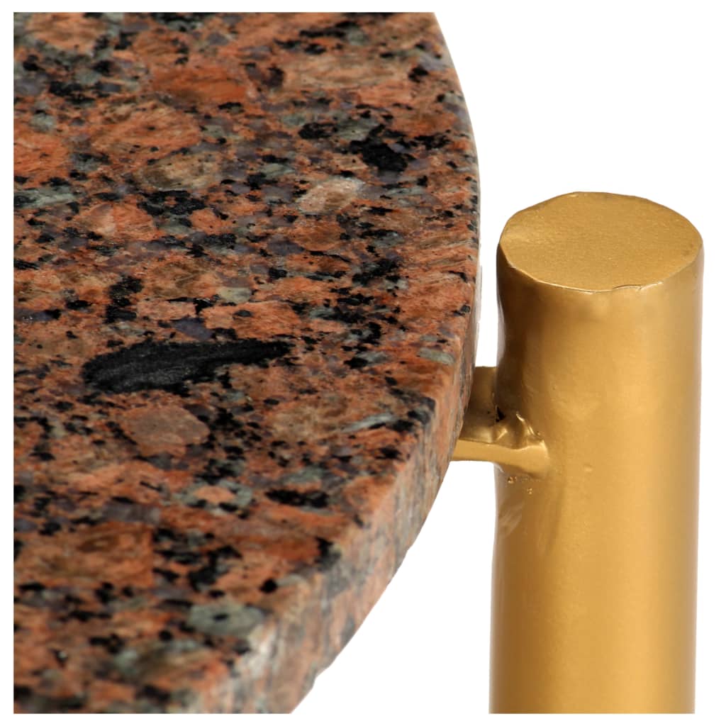 vidaXL barna márvány textúrájú valódi kő dohányzóasztal 40x40x40 cm