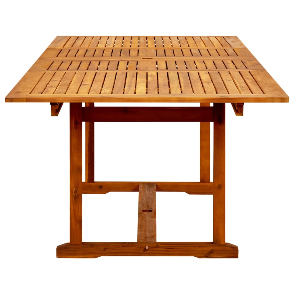 vidaXL tömör akácfa kerti étkezőasztal (150-200) x 100 x 75 cm