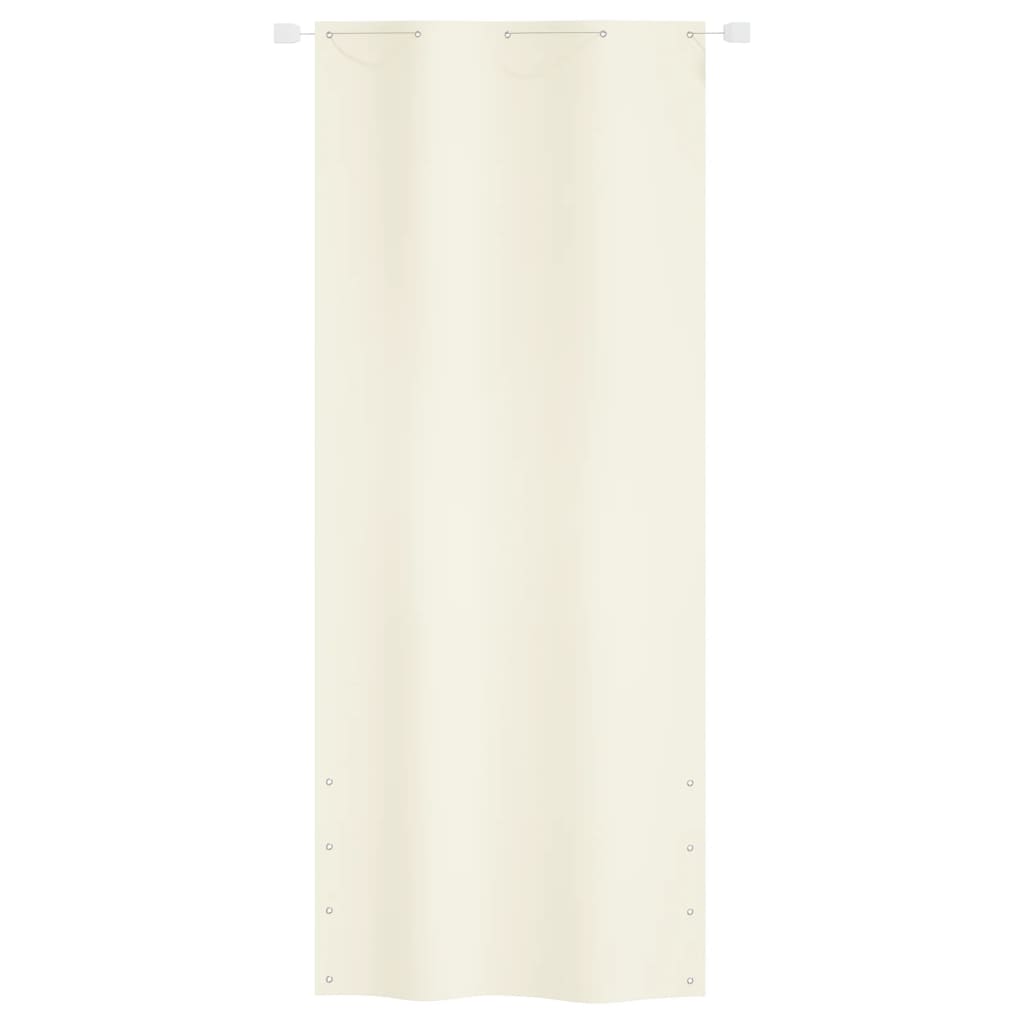 vidaXL krémszínű oxford-szövet erkélyparaván 100 x 240 cm