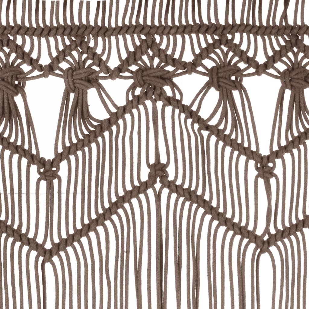 vidaXL tópszínű makramé pamutfüggöny 140 x 240 cm