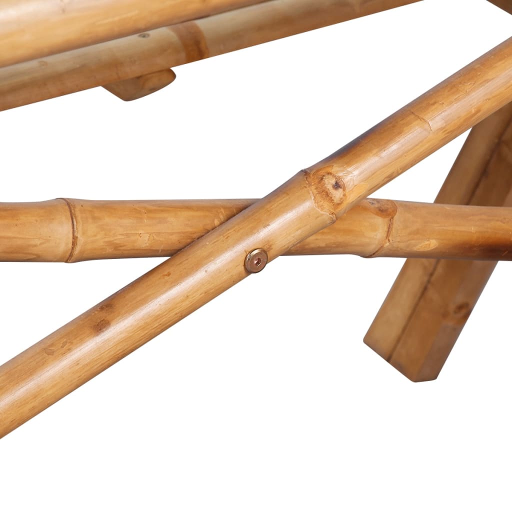 vidaXL bambusz piknik asztal 120 x 120 x 78 cm