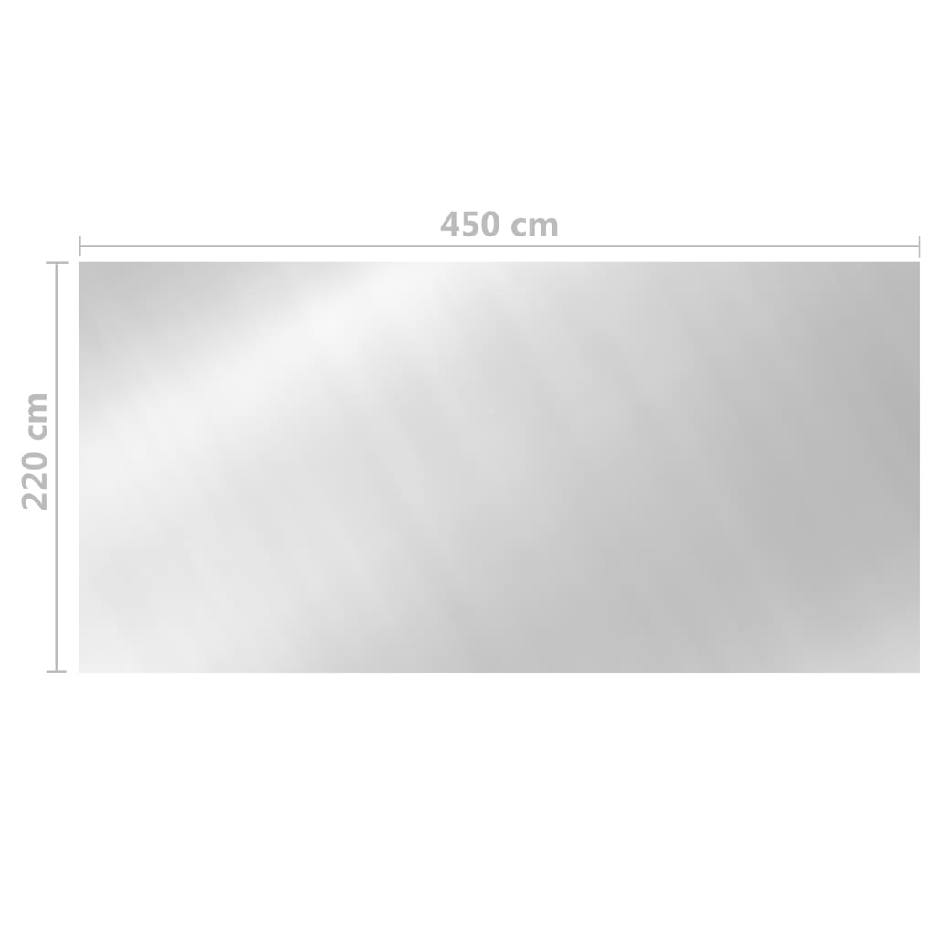 vidaXL ezüst polietilén medencetakaró 450 x 200 cm