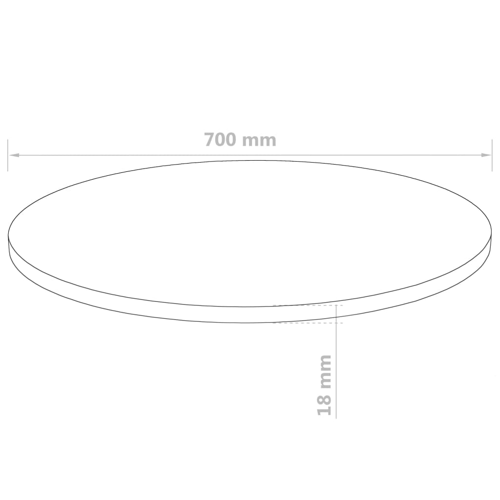 vidaXL kerek MDF asztallap 700 x 18 mm