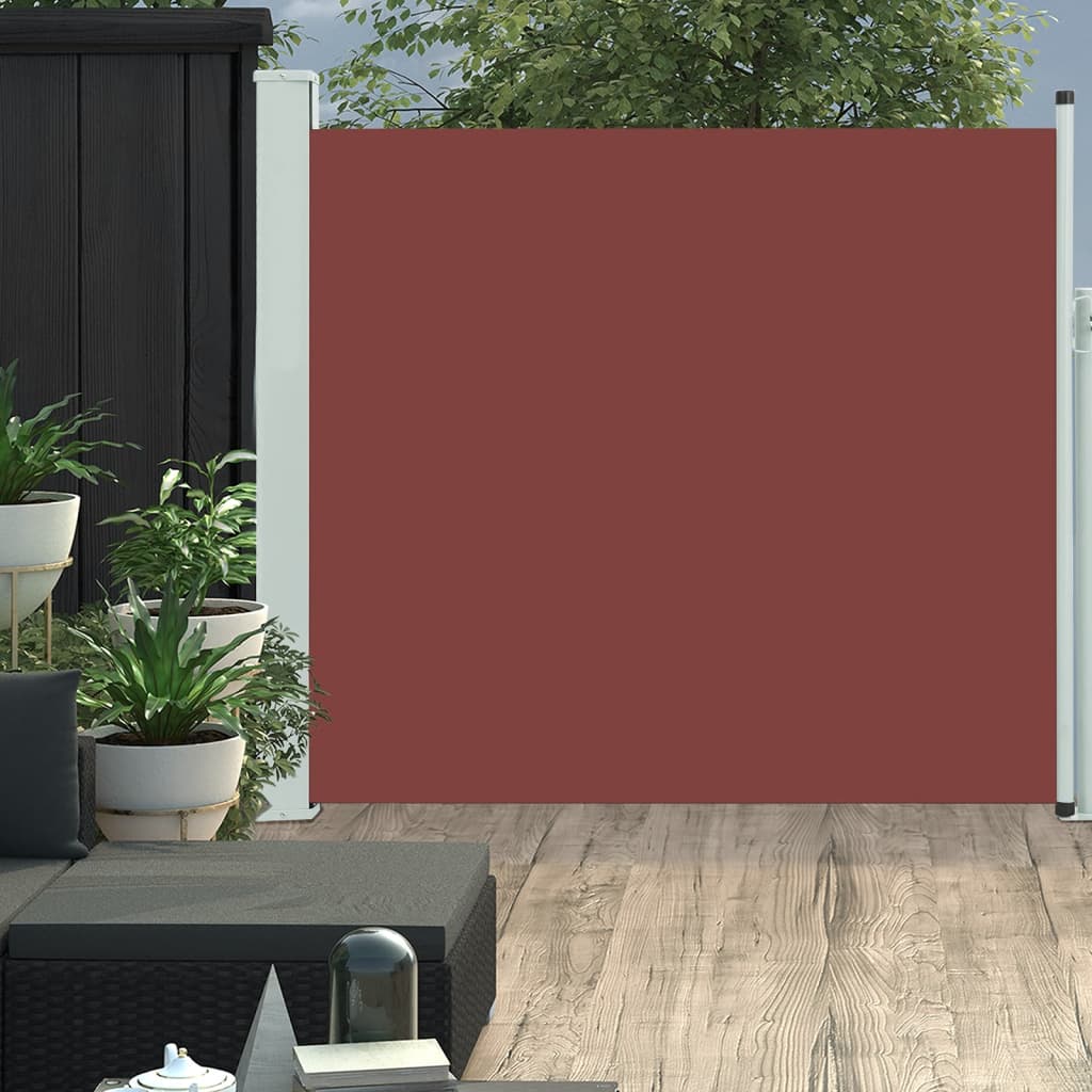 vidaXL barna kihúzható oldalsó teraszi napellenző 170 x 300 cm