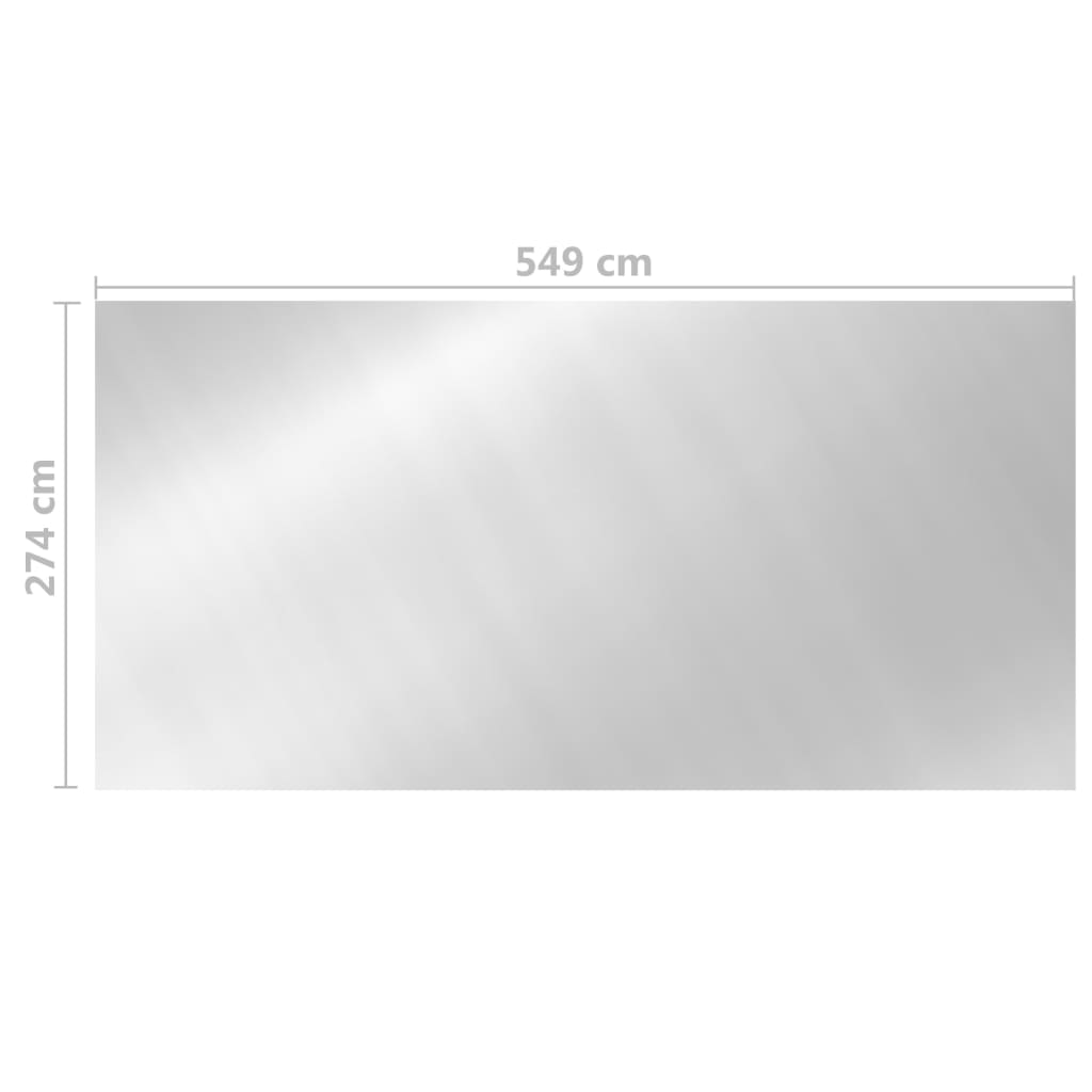 vidaXL ezüst polietilén medencetakaró 549 x 274 cm