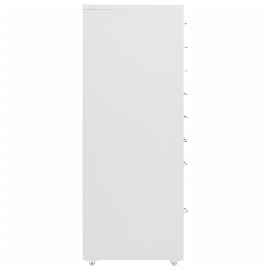 vidaXL szürke fém mobil iratszekrény 28 x 41 x 109 cm