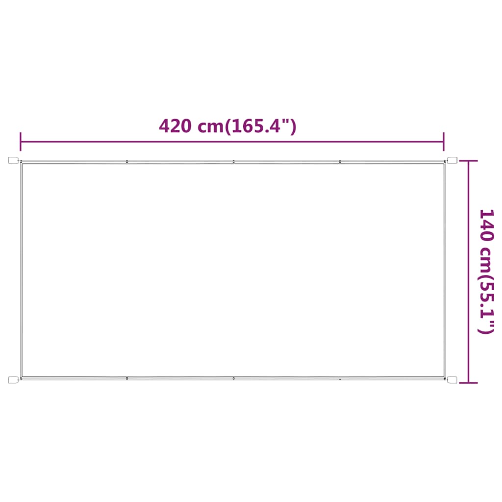 vidaXL antracitszürke oxford-szövet függőleges napellenző 140x420 cm