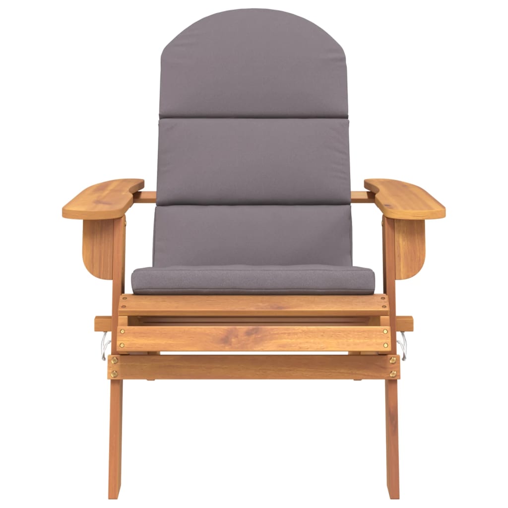 vidaXL tömör akácfa Adirondack kerti szék párnával