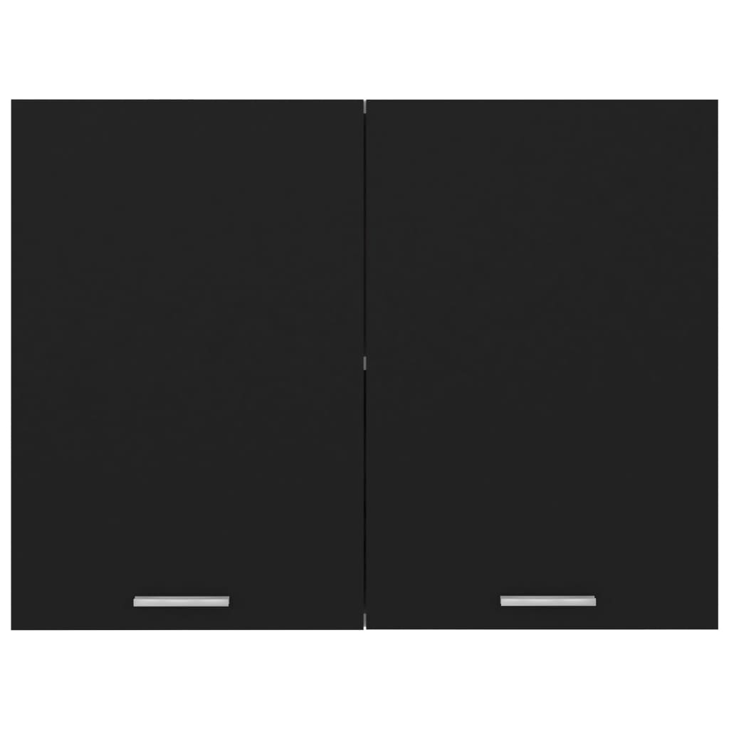 vidaXL fekete forgácslap függő szekrény 80 x 31 x 60 cm