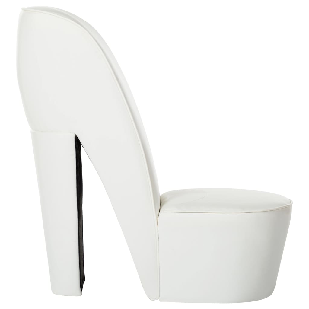 vidaXL fehér magas sarkú cipő formájú műbőr szék