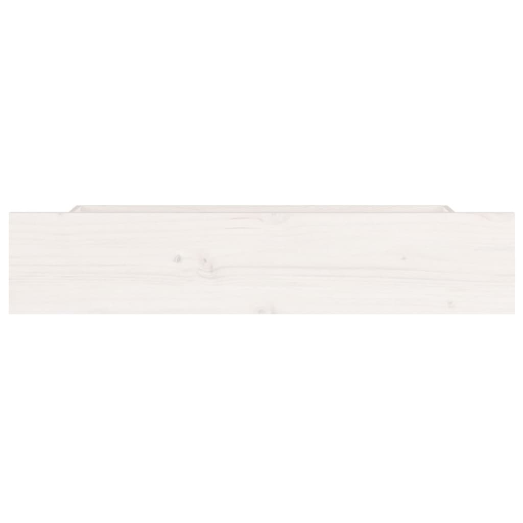 vidaXL 4 db fehér tömör fenyőfa ágyneműtartó fiók