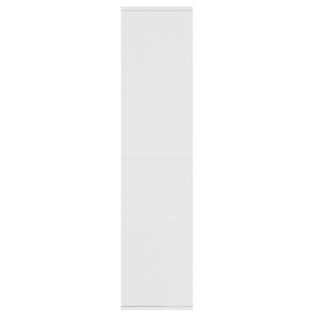 vidaXL fehér forgácslap könyv-/tálalószekrény 66 x 30 x 130 cm