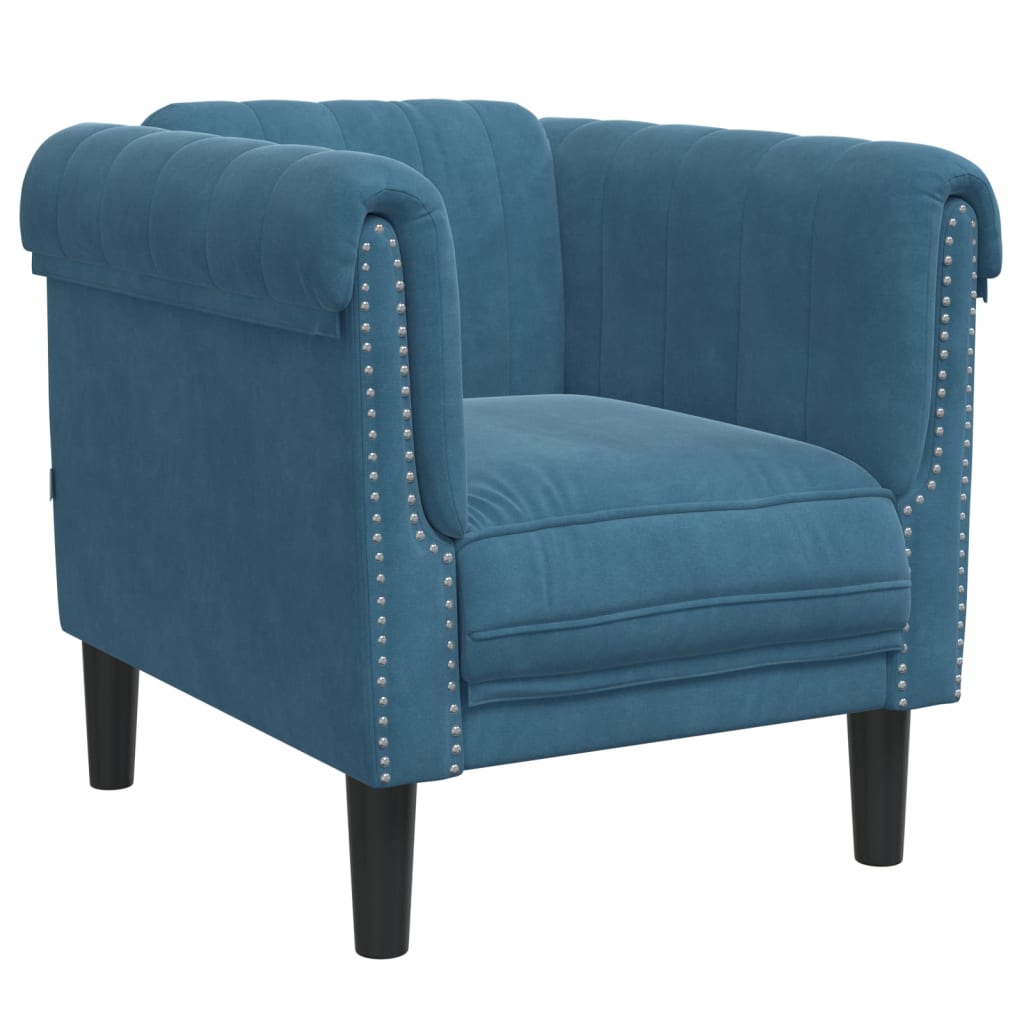 vidaXL kék bársony kanapéfotel