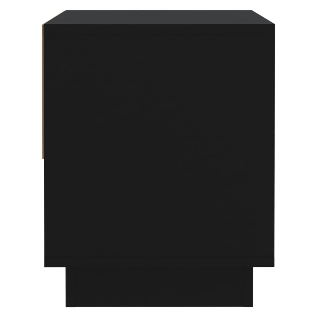 vidaXL fekete forgácslap éjjeliszekrény 45 x 34 x 44 cm