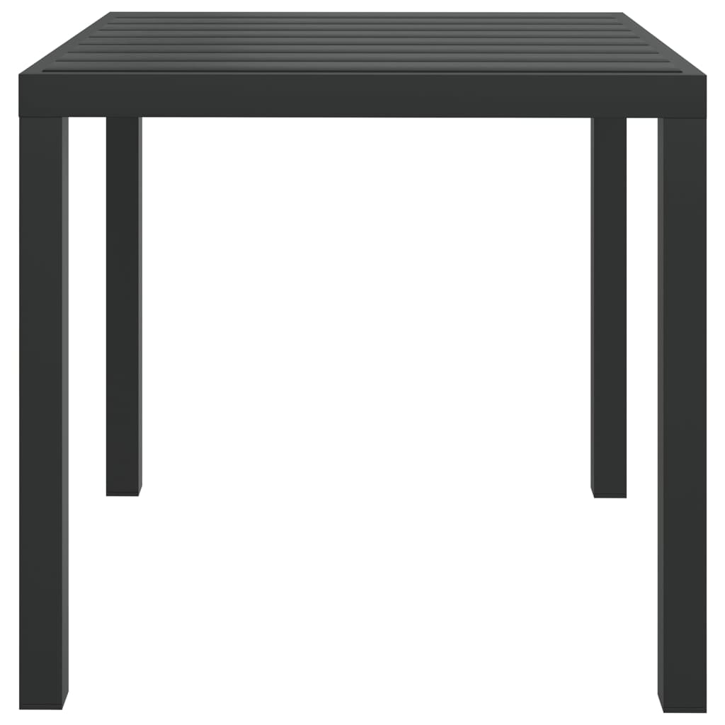 vidaXL fekete alumínium és WPC kerti asztal 80 x 80 x 74 cm