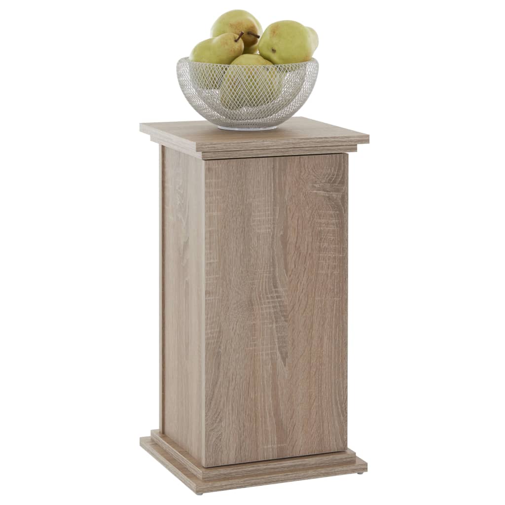 FMD tölgyfa színű kisasztal ajtóval 57,4 cm