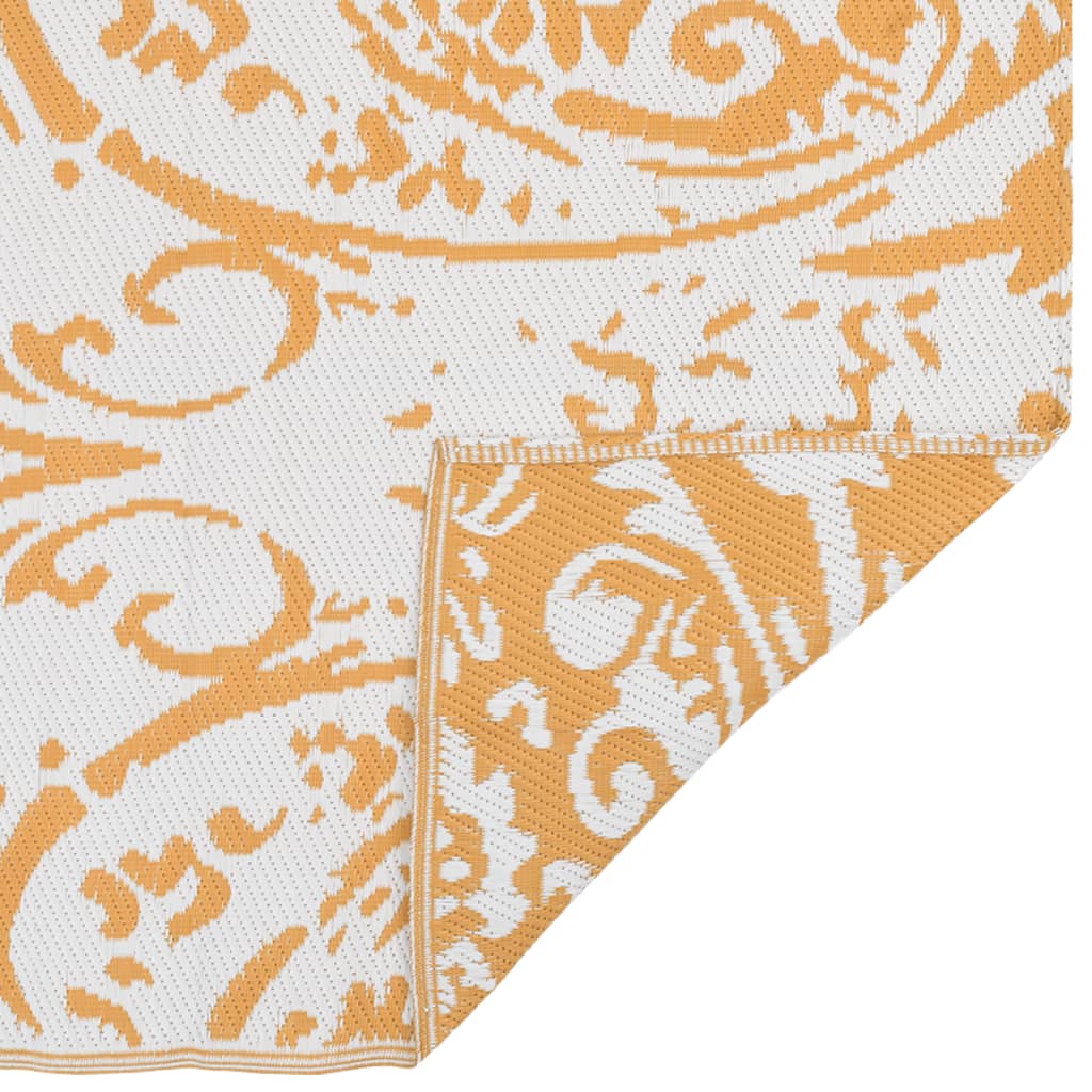vidaXL narancssárga-fehér PP kültéri szőnyeg 190 x 290 cm