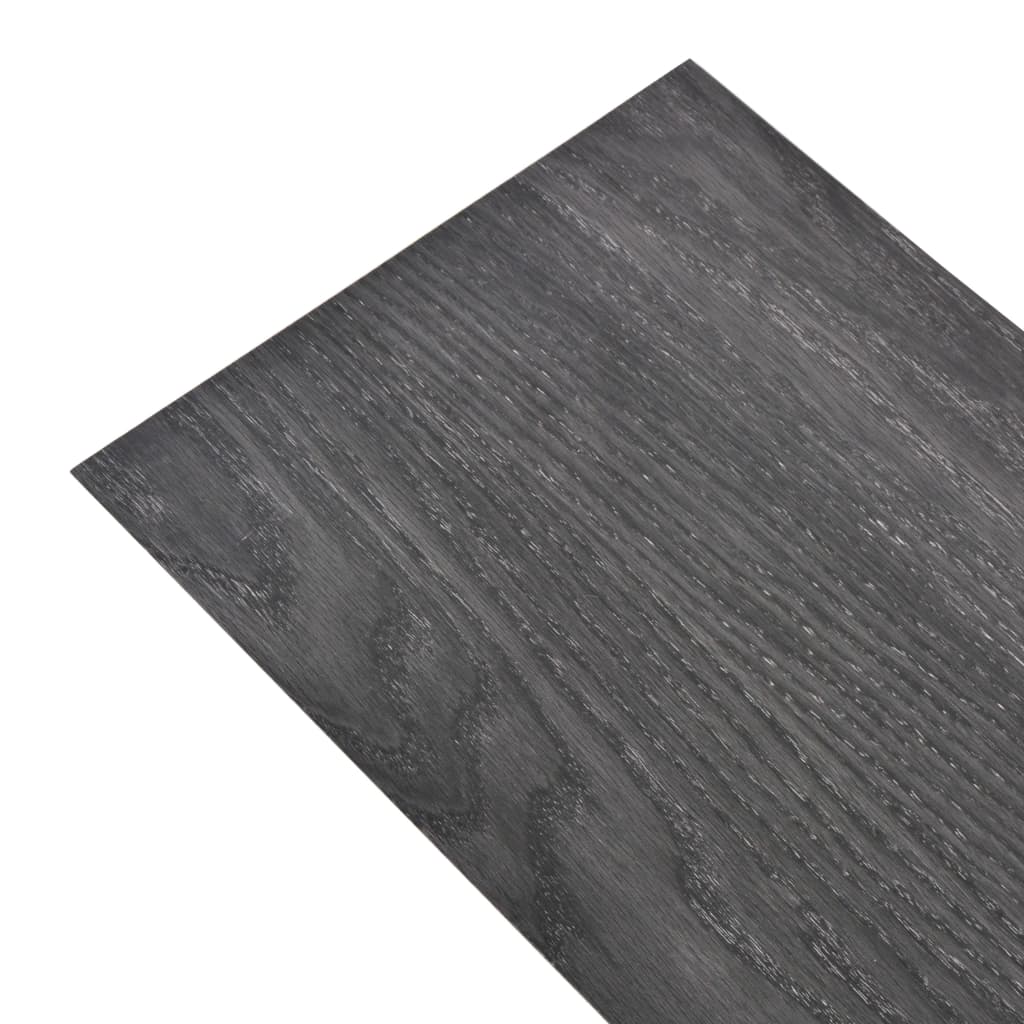vidaXL fekete nem öntapadó PVC padlóburkoló lapok 3 mm 4,46 m²