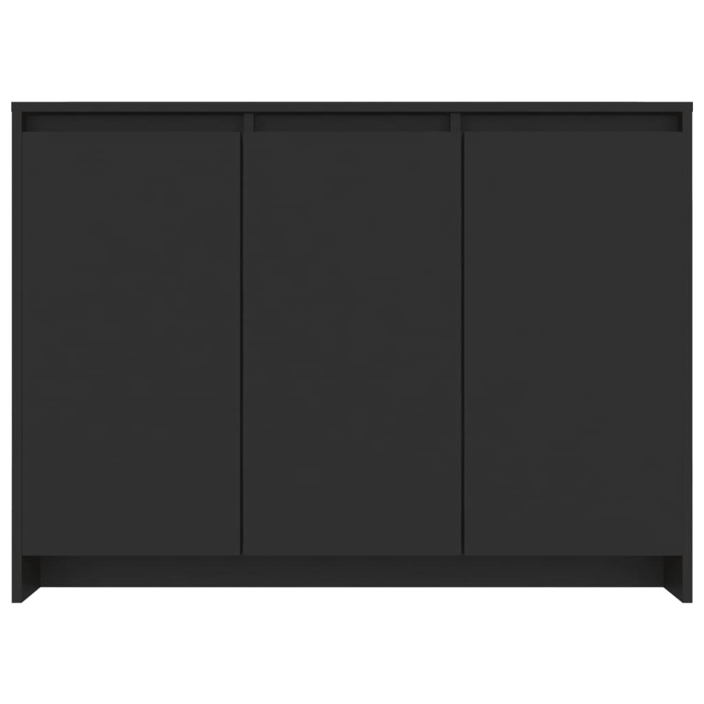 vidaXL fekete forgácslap tálalószekrény 102 x 33 x 75 cm