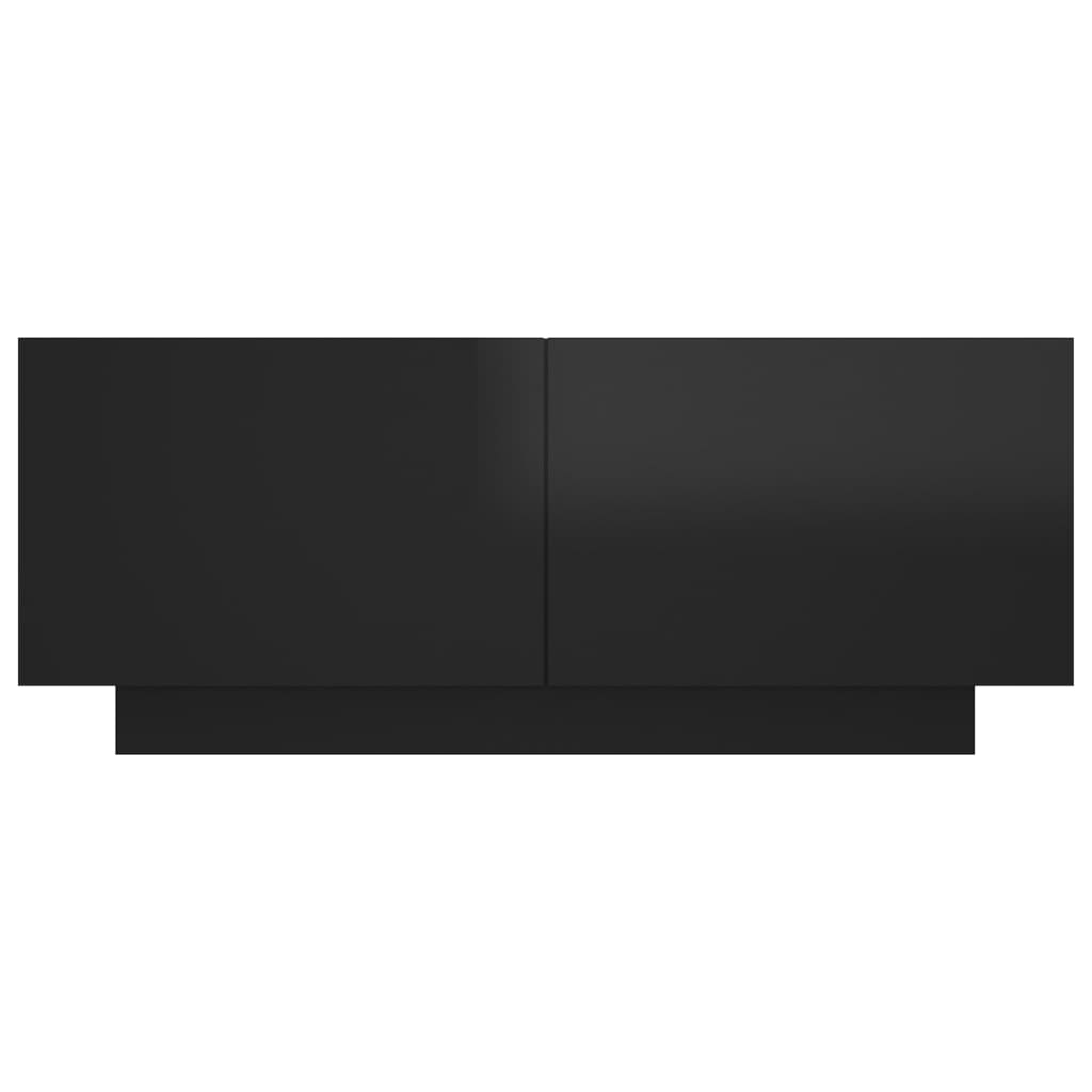 vidaXL magasfényű fekete forgácslap éjjeliszekrény 100 x 35 x 40 cm