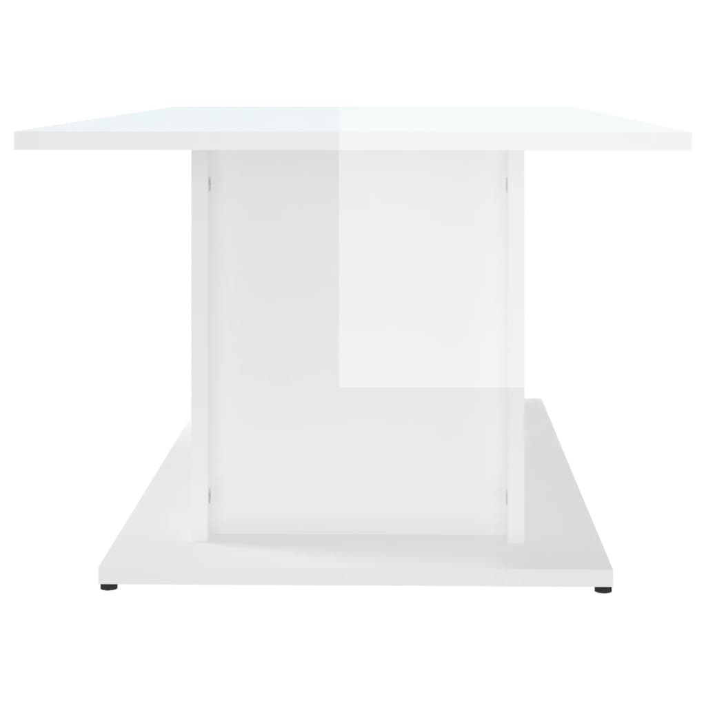 vidaXL magasfényű fehér forgácslap dohányzóasztal 102 x 55,5 x 40 cm