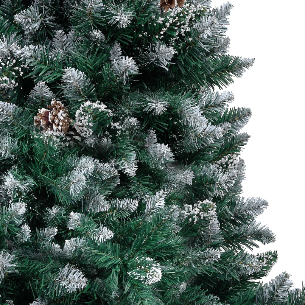 vidaXL műkarácsonyfa LED-del / tobozzal / pelyhes hóval 240 cm