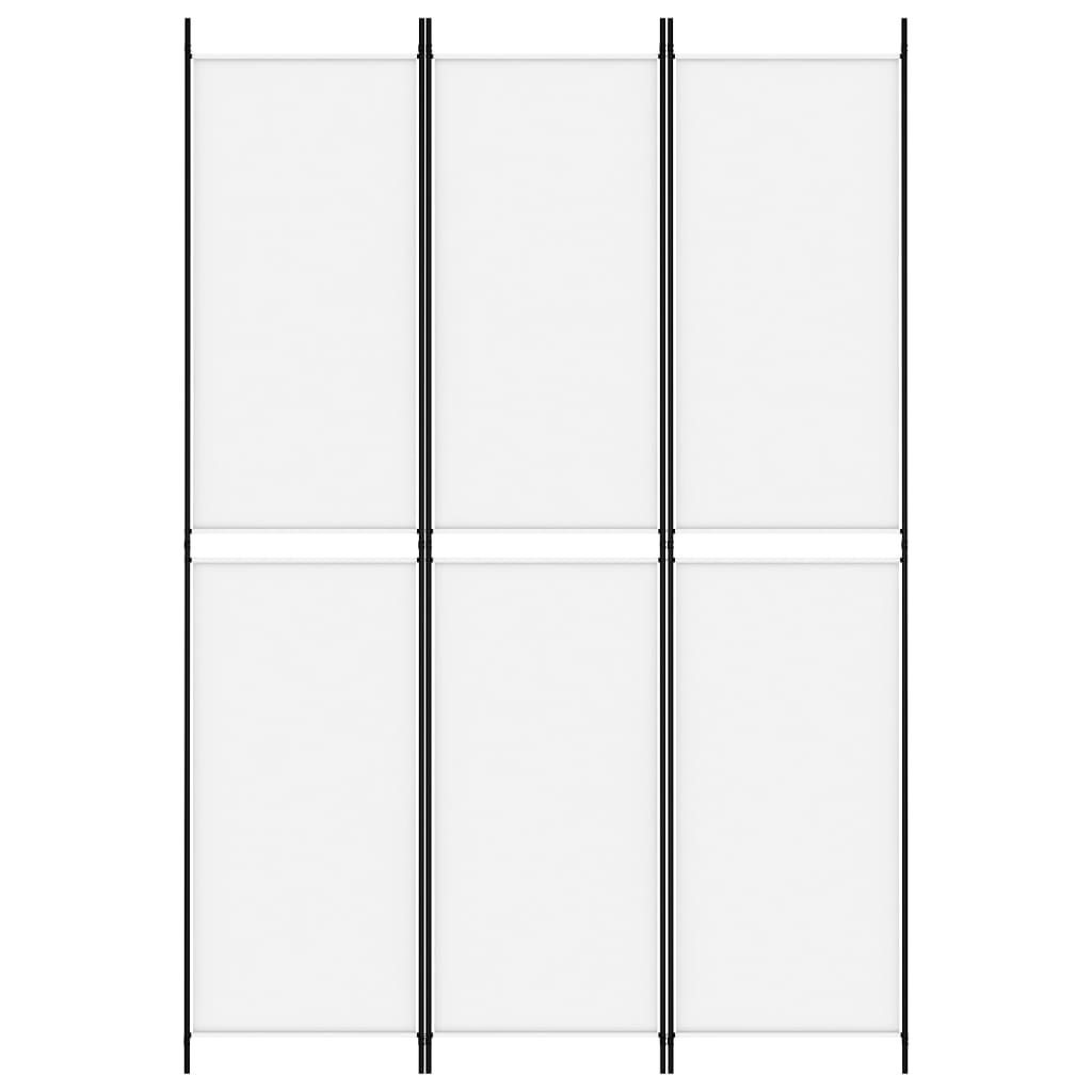 vidaXL fehér 3 paneles szövetparaván 150x220 cm