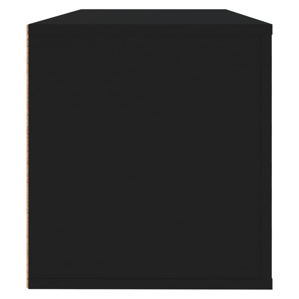 vidaXL fekete szerelt fa fali cipőszekrény 100x35x38 cm