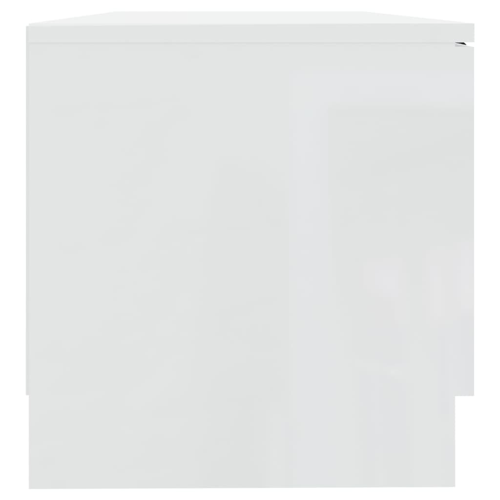 vidaXL 2 db fehér magasfényű szerelt fa TV-szekrény 80x35x36,5 cm
