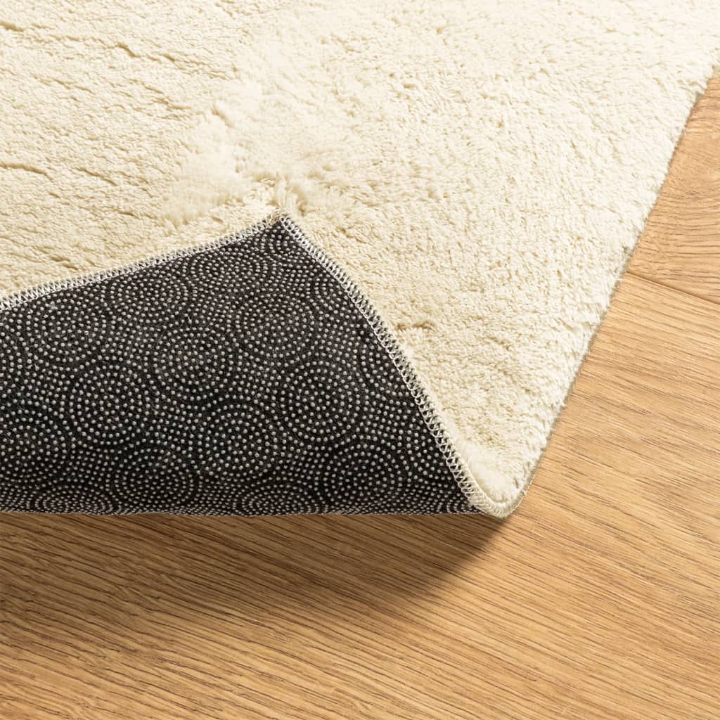 vidaXL HUARTE krémszínű rövid szálú puha és mosható szőnyeg 60x110 cm
