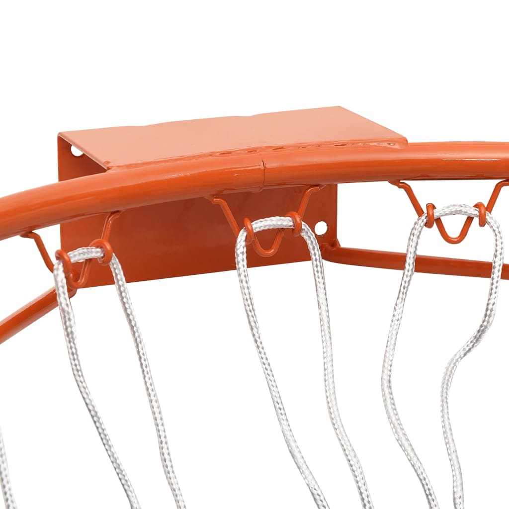 vidaXL narancssárga acél kosárlabda gyűrű 39 cm