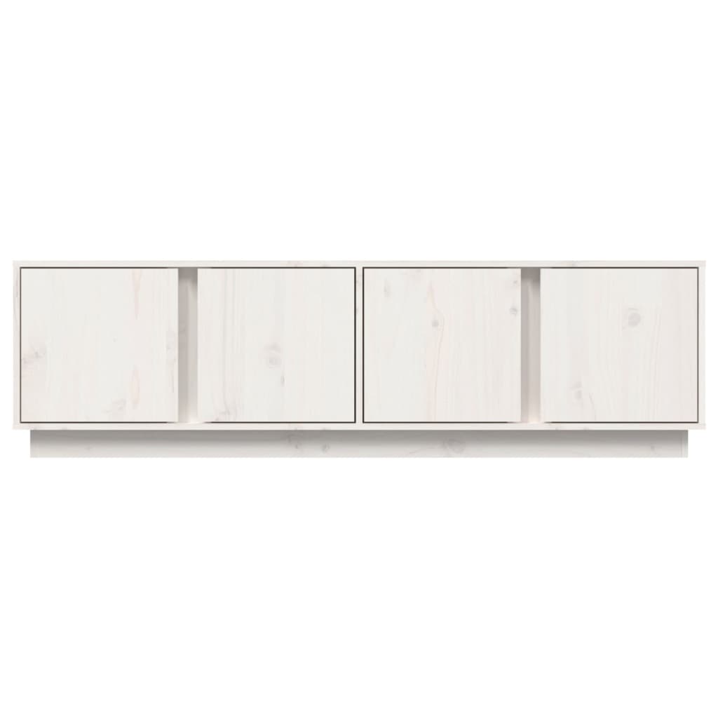 vidaXL fehér tömör fenyőfa TV-szekrény 140 x 40 x 40 cm
