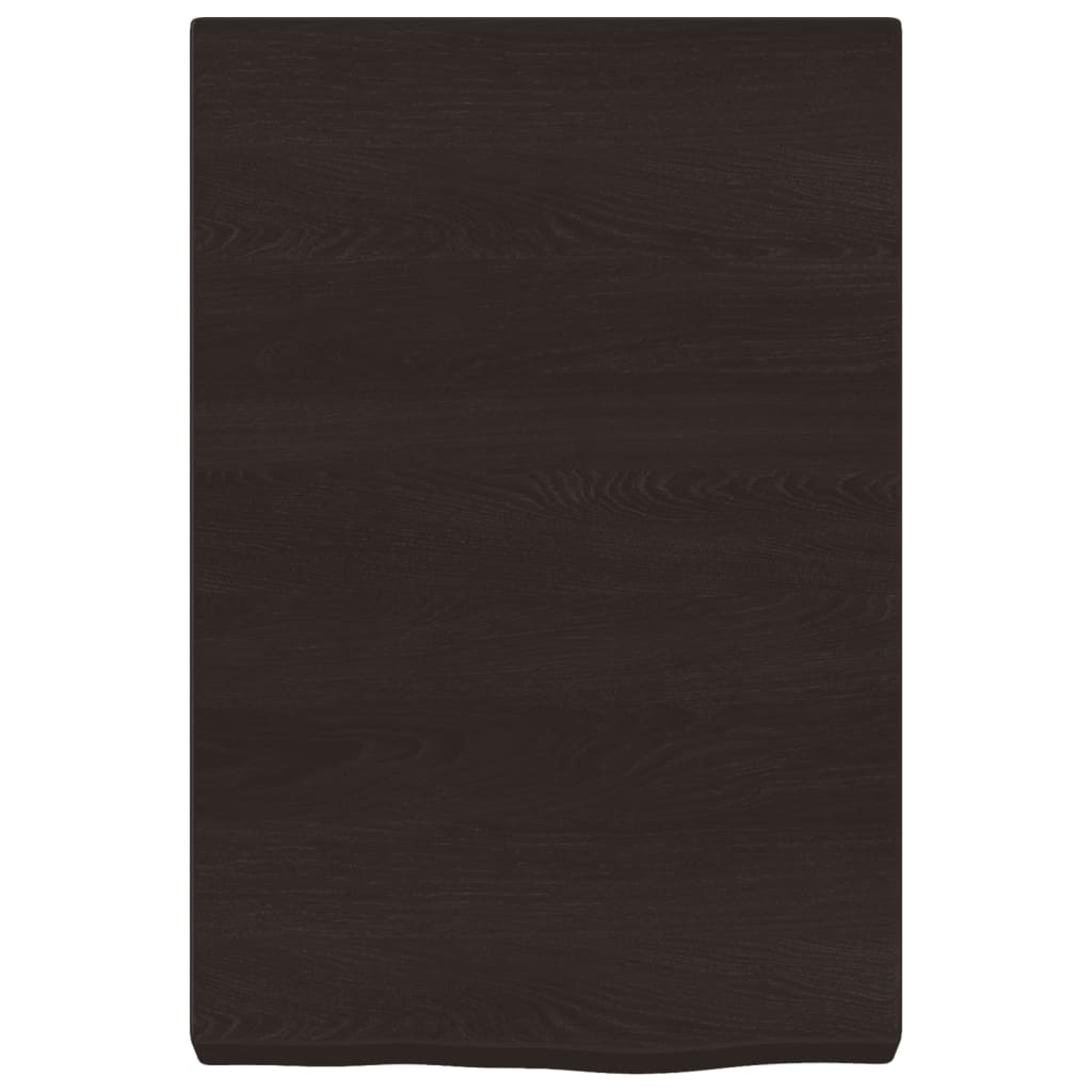 vidaXL sötétbarna kezelt tömör fa fürdőszobai pult 40x60x(2-6) cm