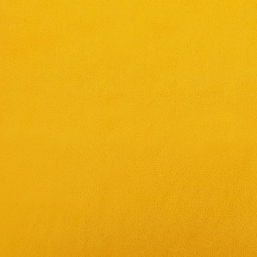 vidaXL sárga bársony hintaszék tömör gumifa lábakkal