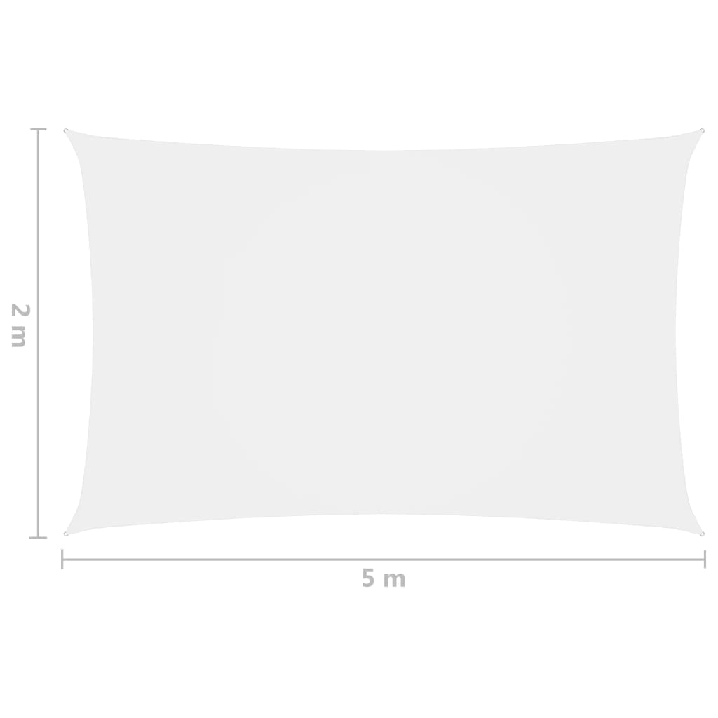 vidaXL fehér téglalap alakú oxford-szövet napvitorla 2 x 5 m