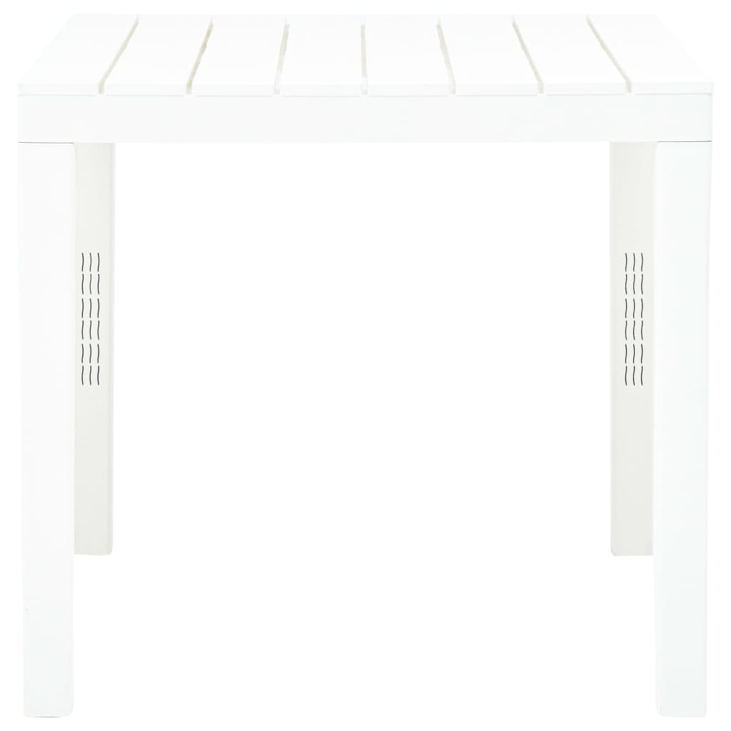 vidaXL fehér műanyag kerti asztal 78 x 78 x 72 cm