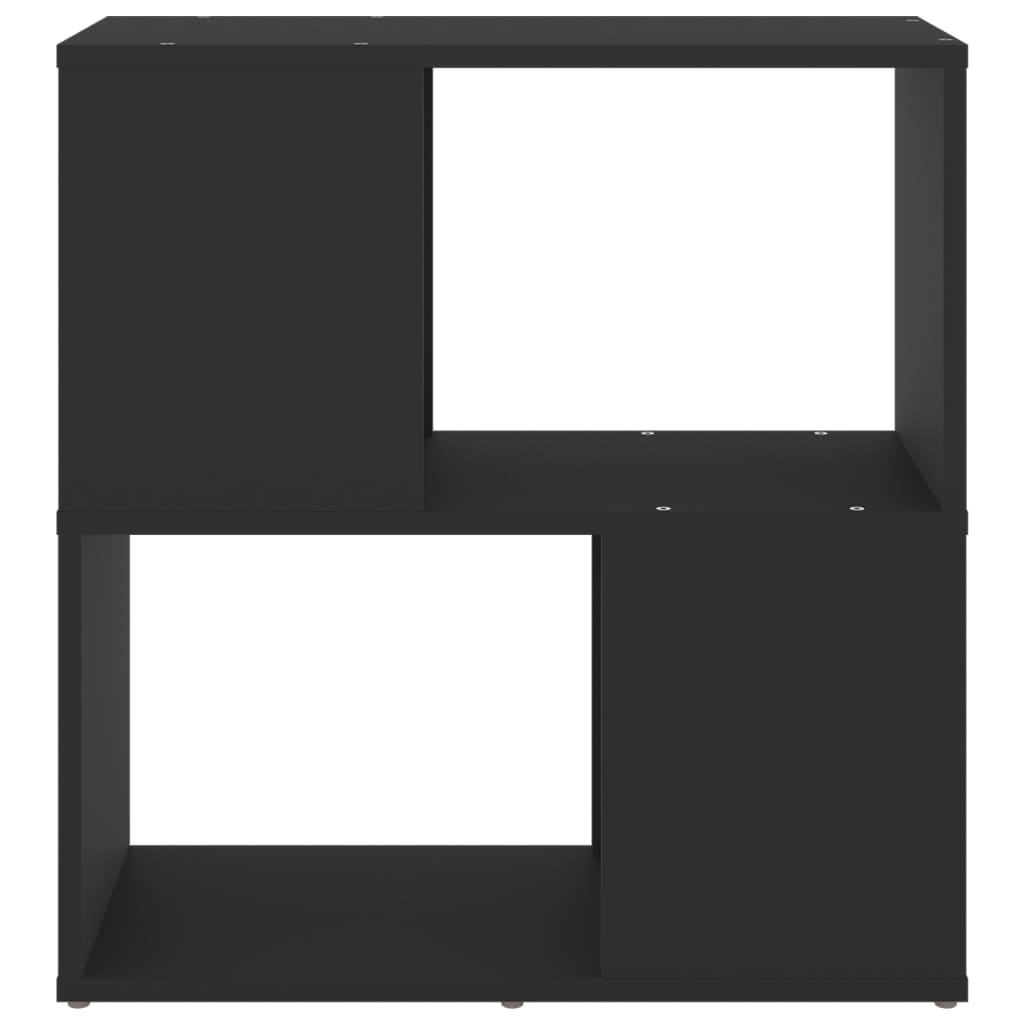 vidaXL fekete forgácslap könyvszekrény 60 x 24 x 63 cm