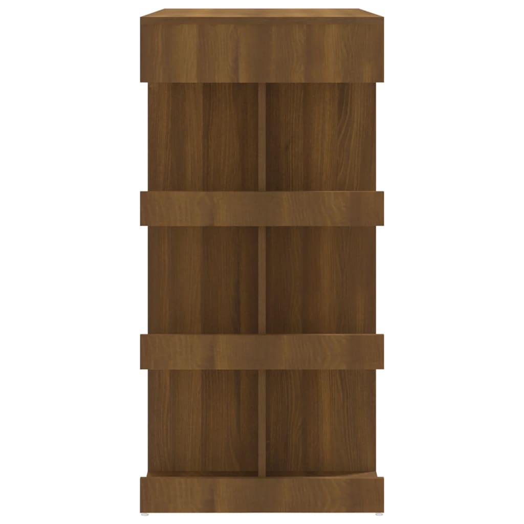 vidaXL barna tölgyszínű bárasztal tárolópolccal 100 x 50 x 101,5 cm
