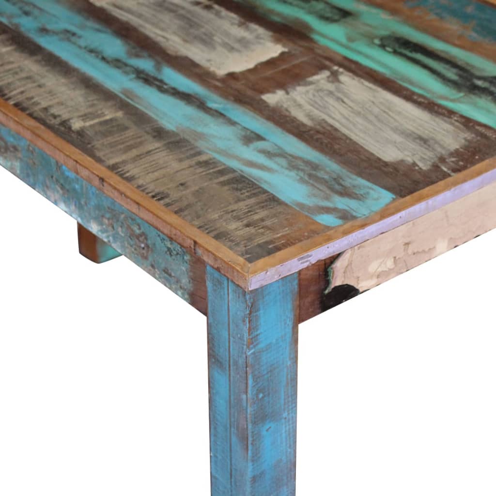 vidaXL tömör újrahasznosított fa étkezőasztal 115 x 60 x 76 cm