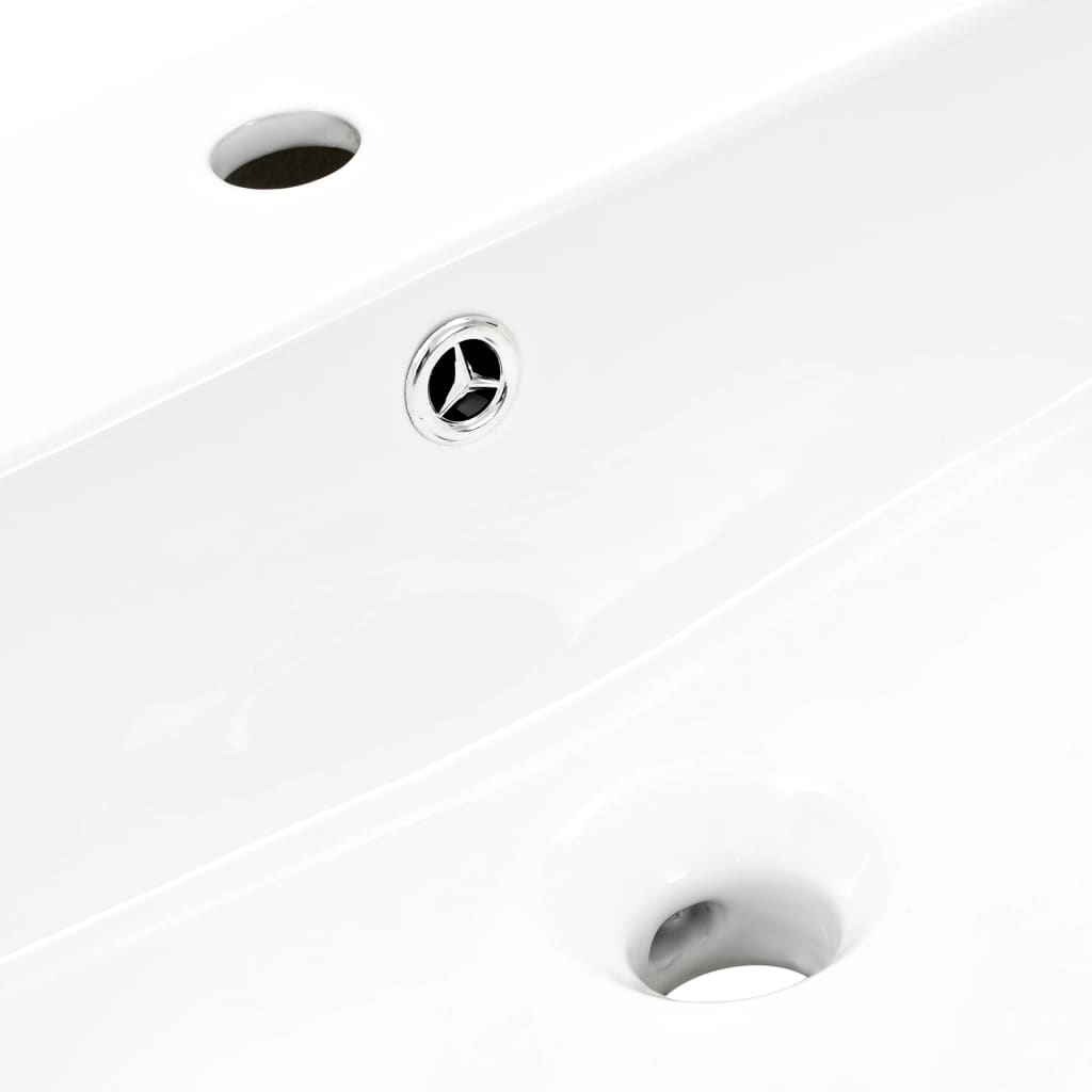 vidaXL falra szerelhető fehér kerámia mosdókagyló 530 x 440 x 370 mm