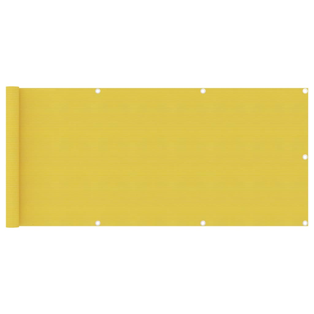 vidaXL sárga HDPE erkélytakaró 75 x 500 cm