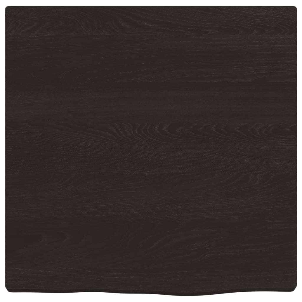 vidaXL sötétbarna kezelt tömör fa fürdőszobai pult 40x40x(2-4) cm