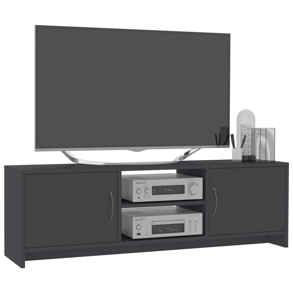 vidaXL szürke forgácslap TV-szekrény 120 x 30 x 37,5 cm