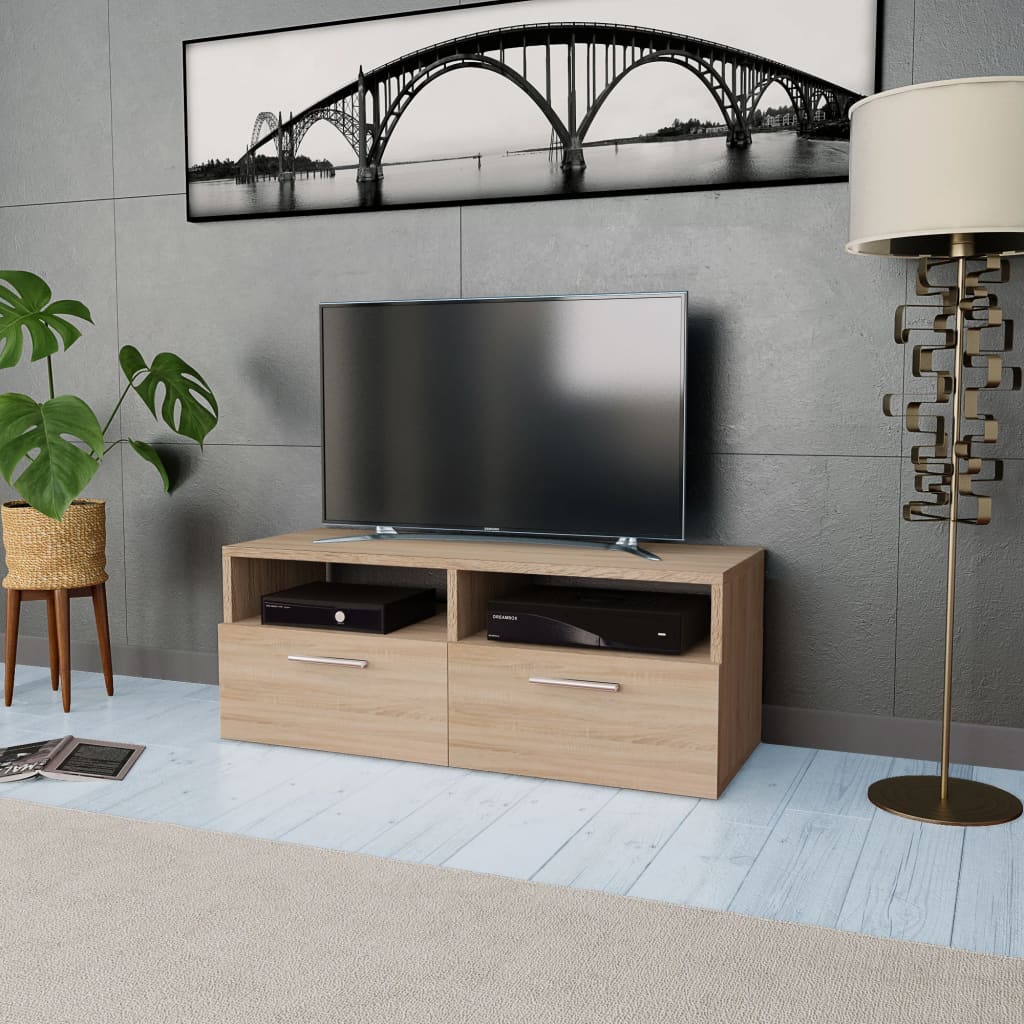 vidaXL tölgyfa színű faforgácslap TV szekrény 95 x 35 x 36 cm