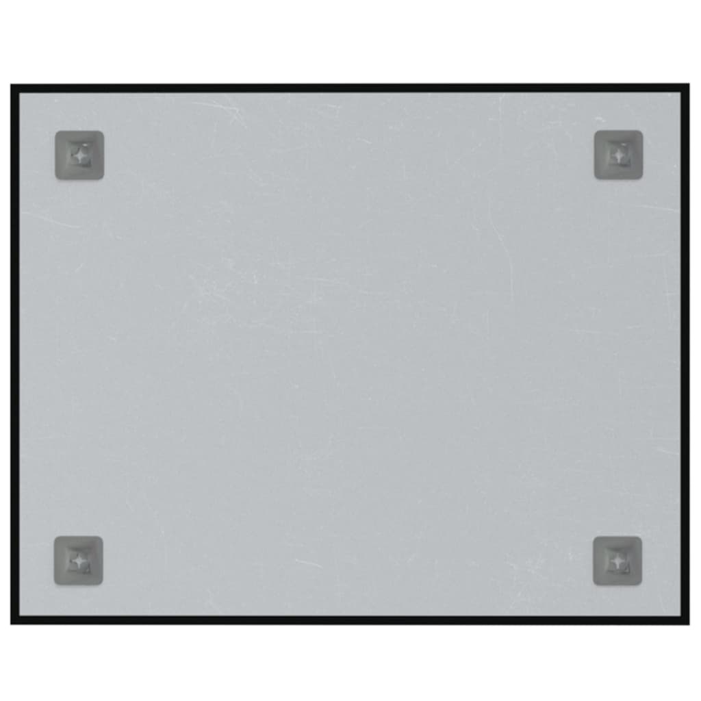 vidaXL fekete falra szerelhető edzett üveg mágnestábla 50 x 40 cm
