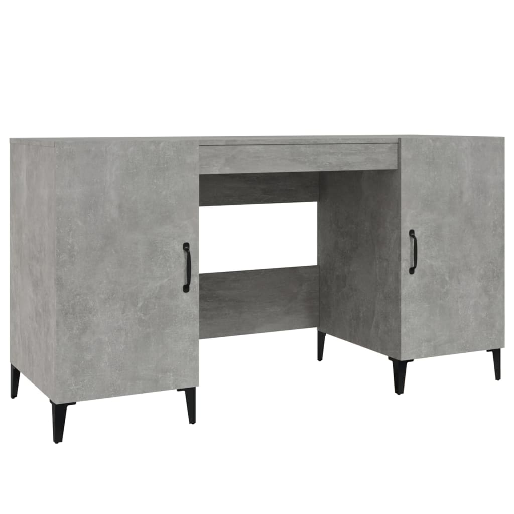 vidaXL betonszürke színű szerelt fa íróasztal 140 x 50 x 75 cm