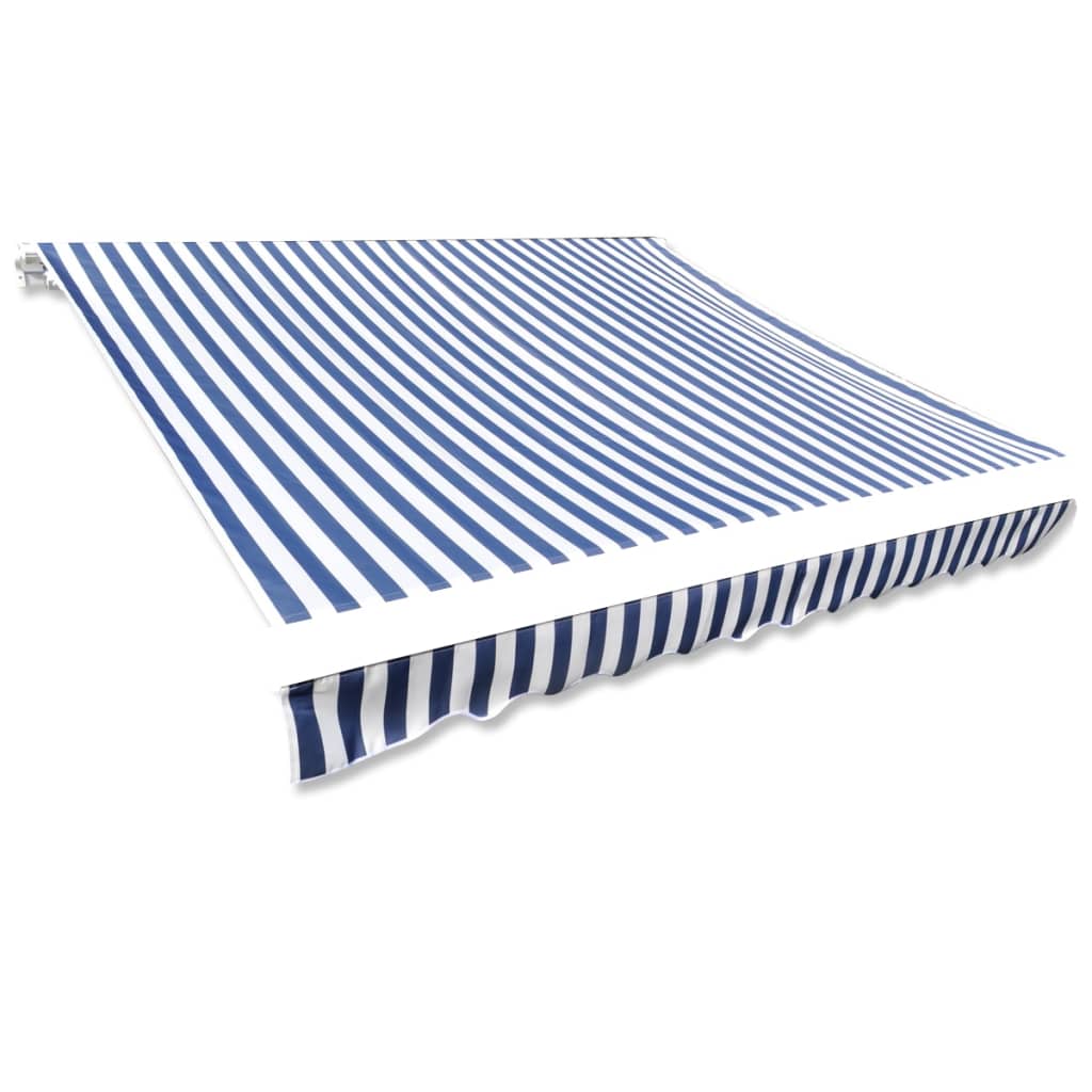 vidaXL kék/fehér vászon napellenző tető 4 x 3 m (a váz nem tartozék)