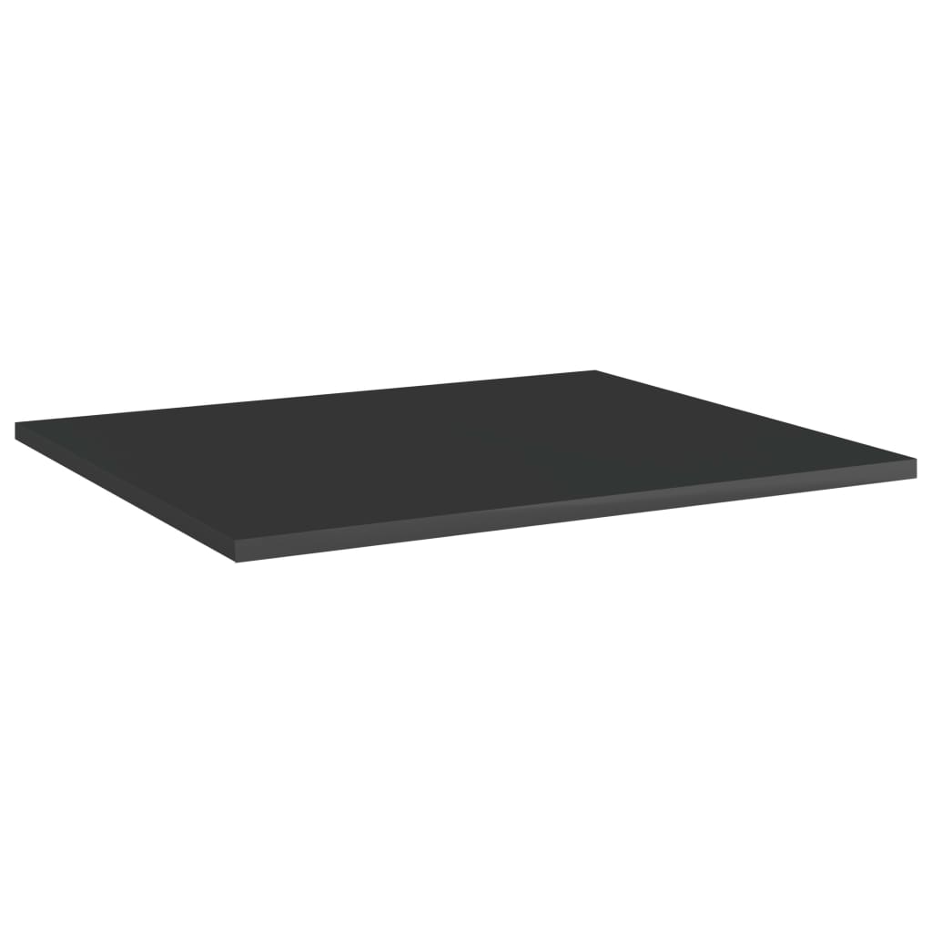 vidaXL 8 db magasfényű fekete forgácslap könyvespolc 60 x 50 x 1,5 cm