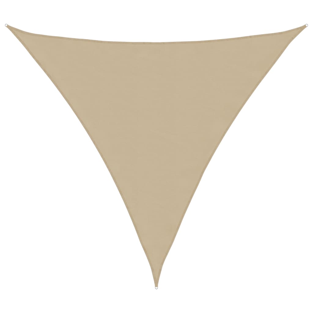 vidaXL háromszög alakú bézs oxford szövet napvitorla 5 x 5 x 5 m